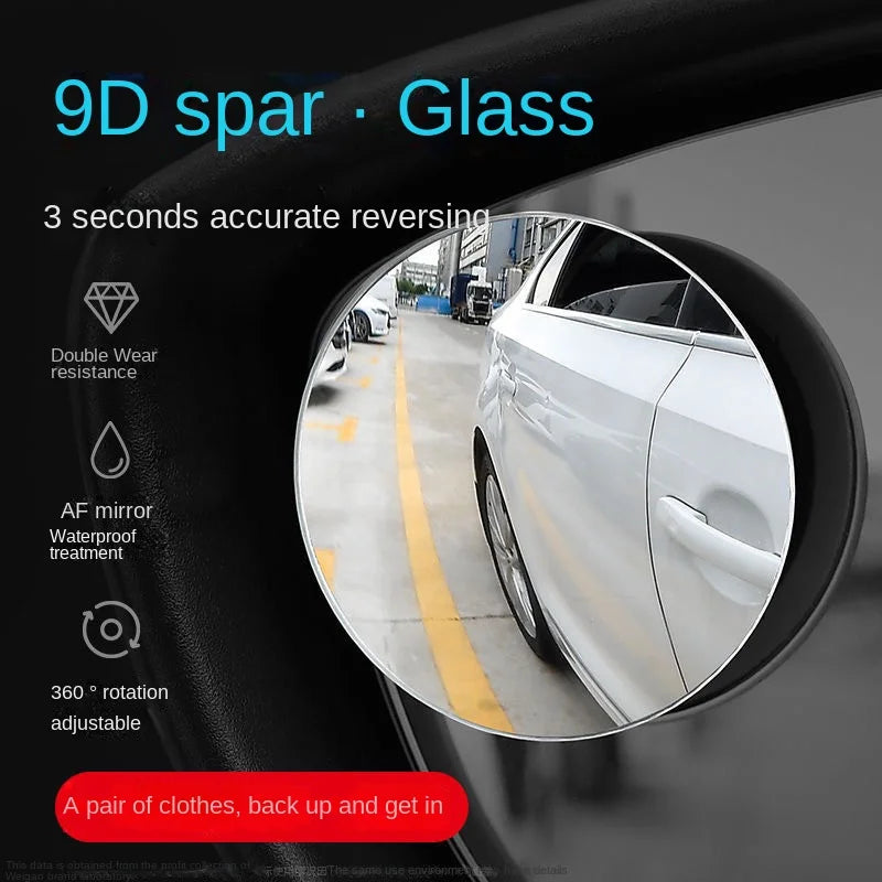 360° Adjustable Car Blind Spot Mirror - Wide Angle Rearview Safety Lens