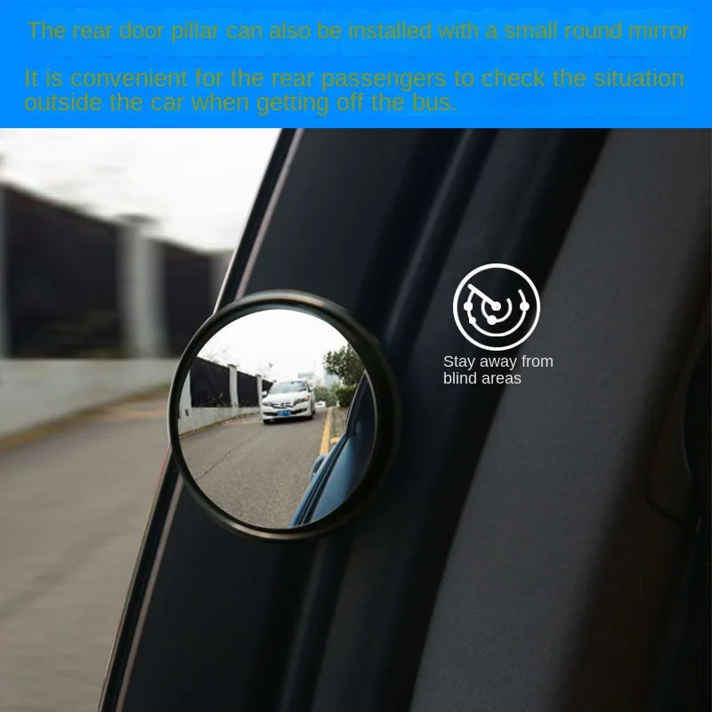 360° Adjustable Car Blind Spot Mirror - Wide Angle Rearview Safety Lens