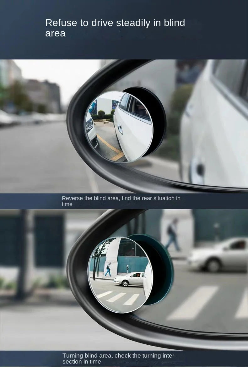 360° Adjustable Car Blind Spot Mirror - Wide Angle Rearview Safety Lens