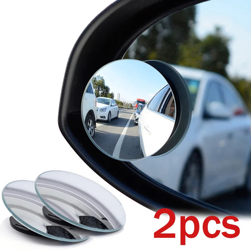 360° Adjustable Car Blind Spot Mirror - Wide Angle Rearview Safety Lens