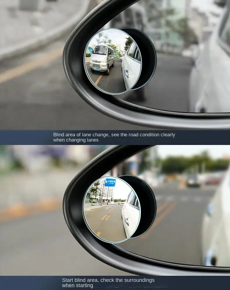 360° Adjustable Car Blind Spot Mirror - Wide Angle Rearview Safety Lens