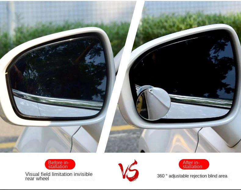 360° Adjustable Car Blind Spot Mirror - Wide Angle Rearview Safety Lens